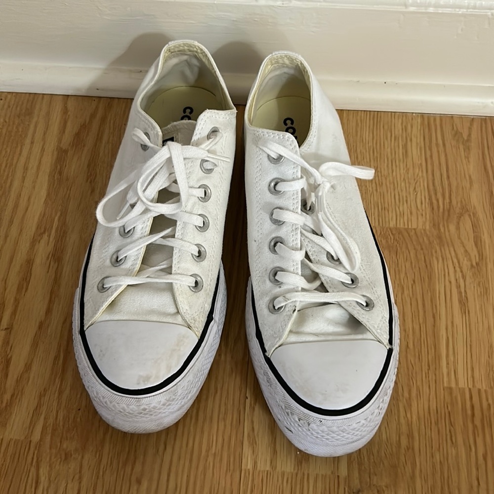 White platform converse